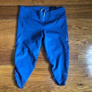 Adidas Blue Workout Capri Leggings